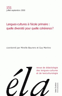 Études de linguistique appliquée, no 151